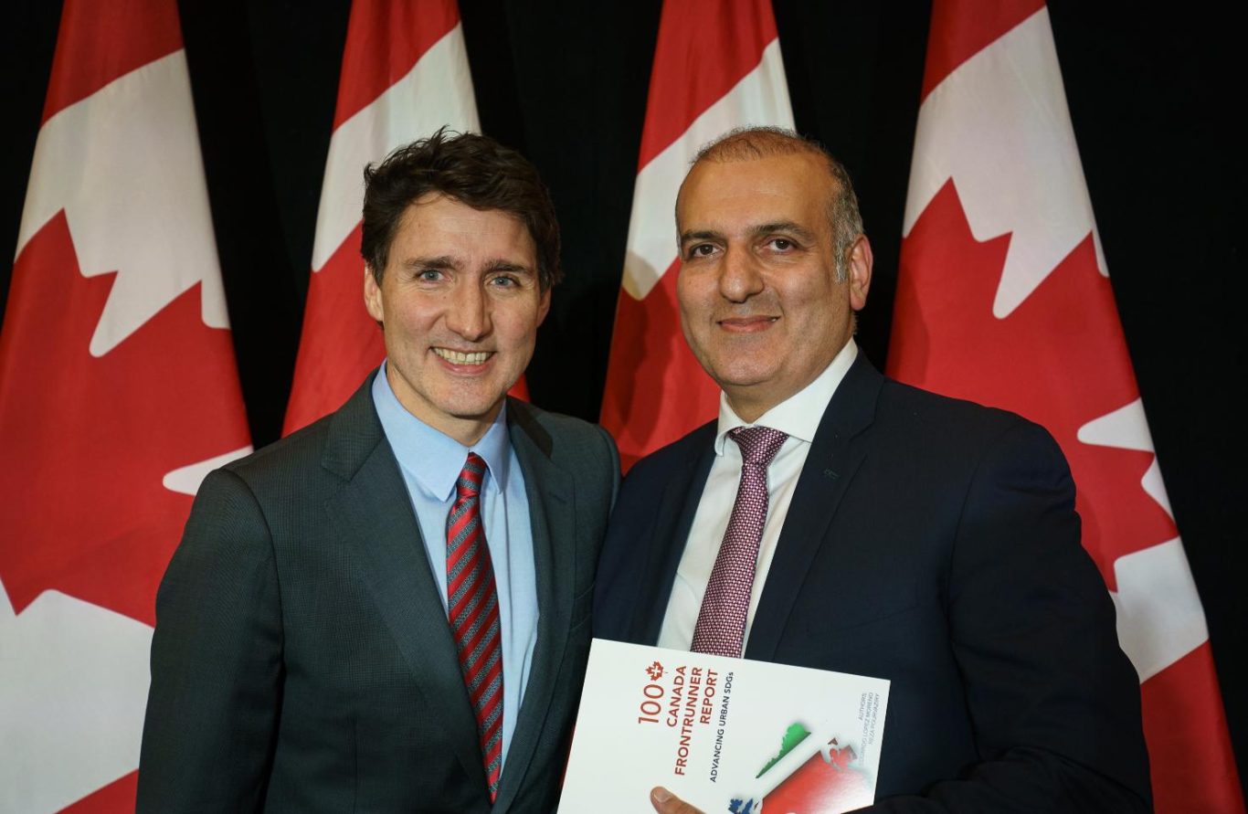 Canada Frontrunner of Urban SDGs Presented to Honorable Prime Minister of Canada Justin Trudeau